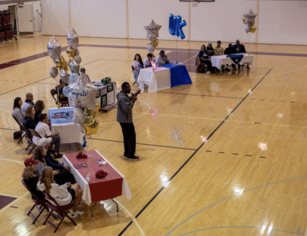 On Nov. 13, five seniors committed seniors signed to their NCAA Division I universities in the Pearson Athletic Center.